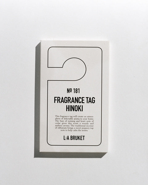 L:A BRUKET 181 Fragrance tag Hinoki