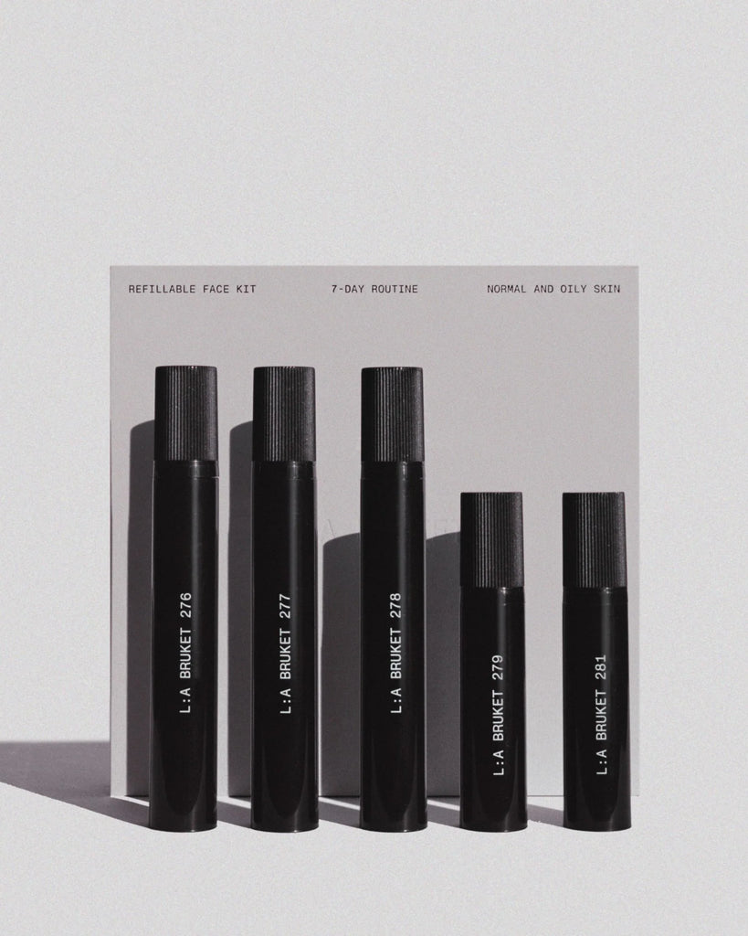 L:A BRUKET Refillable Travel Face Kit - Normal and oily skin