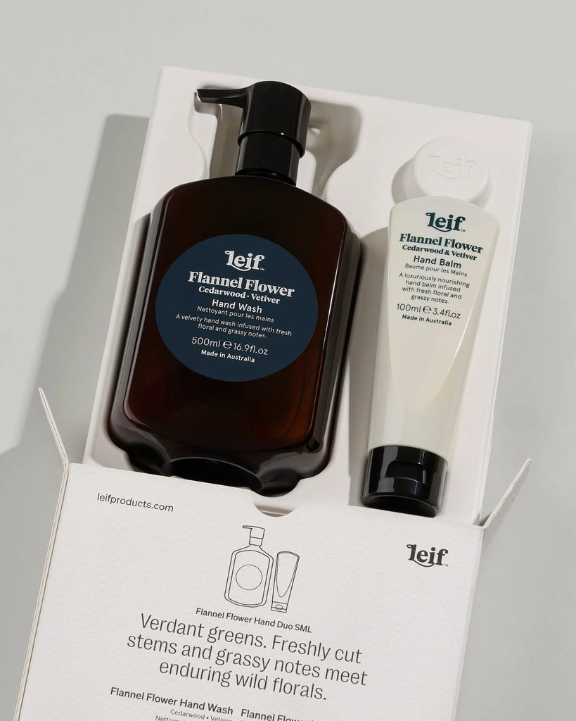 LEIF Limited Edition Holiday Flannel Flower Hand Duo