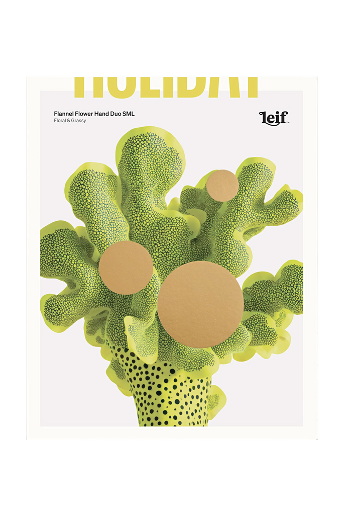 LEIF Limited Edition Holiday Flannel Flower Hand Duo