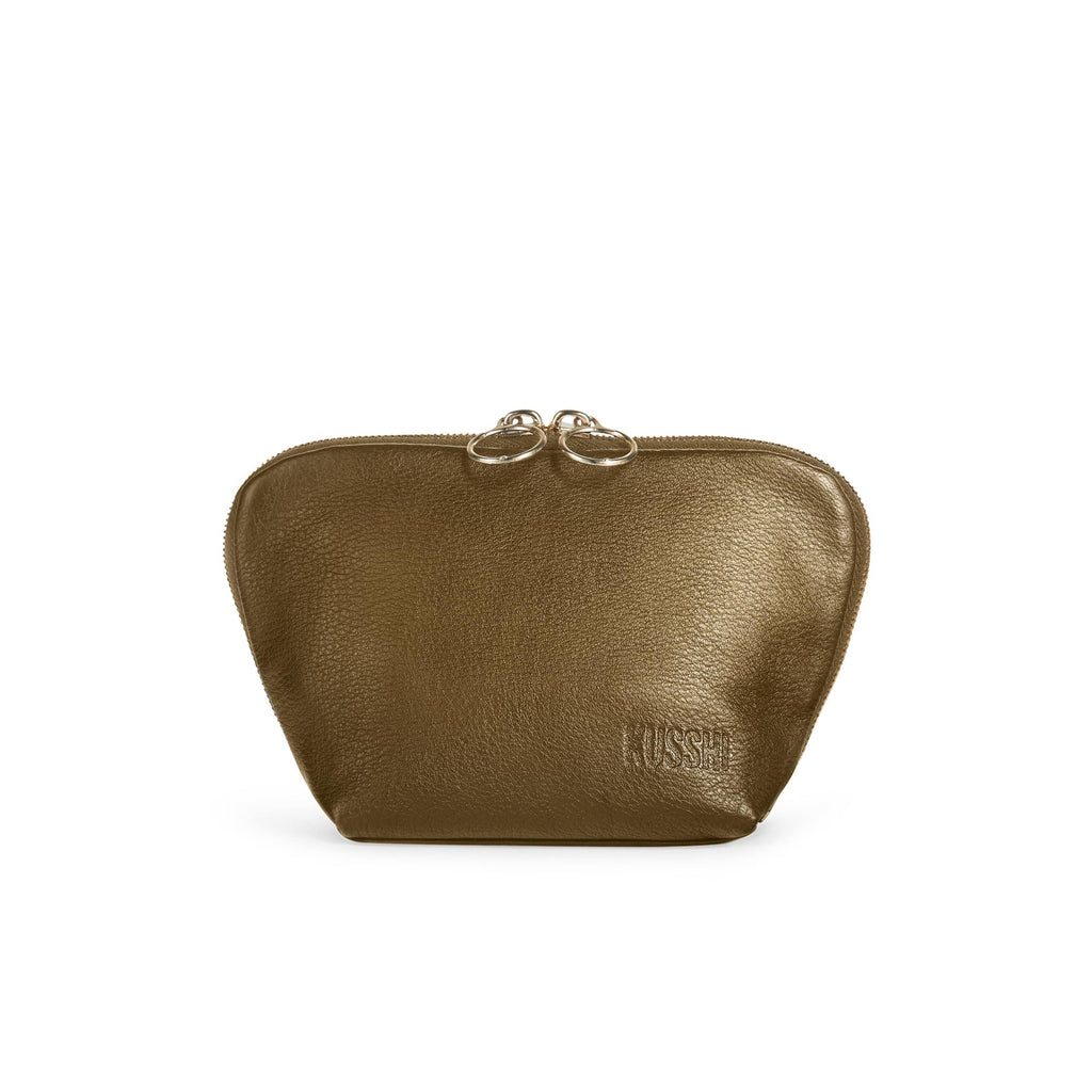 KUSSHI NEW Collection Metallic Bronze Leather with Bordeaux lining