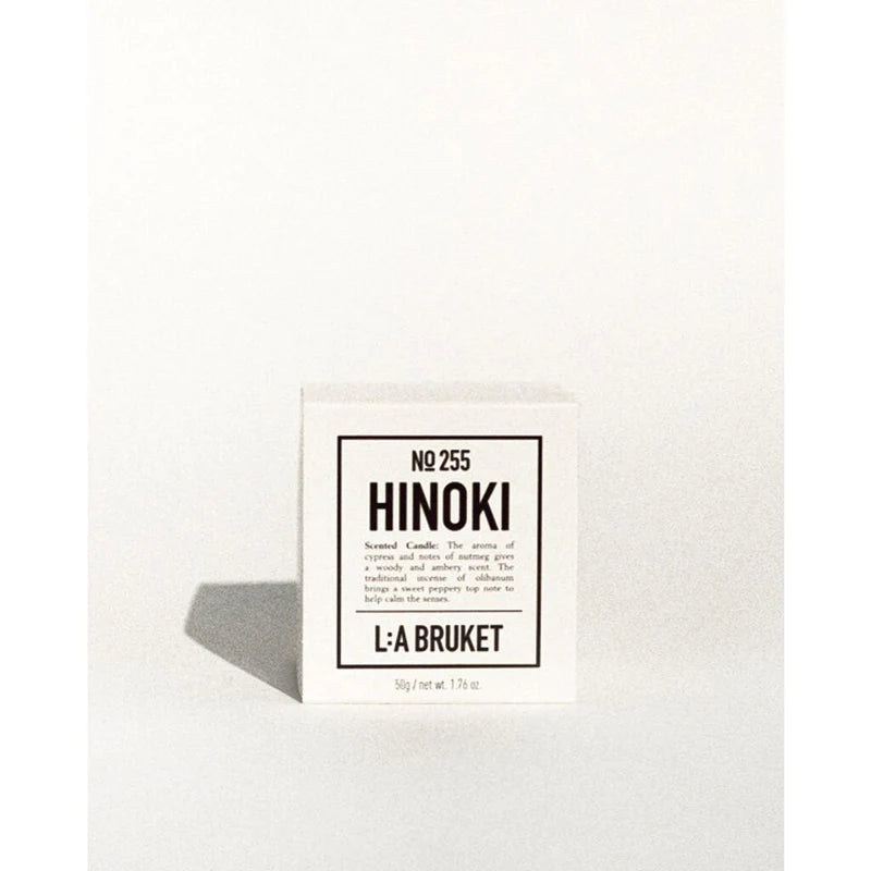L:A BRUKET 255 Scented candle Hinoki 50g