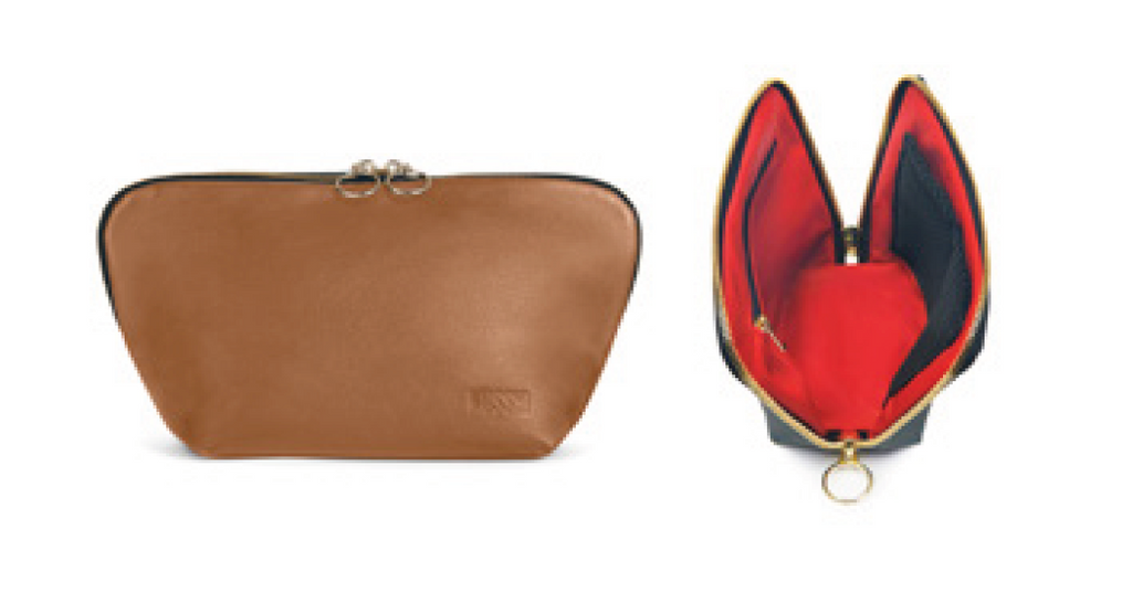 KUSSHI SIGNATURE Cosmetics Bag LEATHER