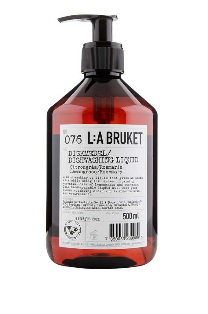 L:A BRUKET 076 Dishwashing liquid Lemongrass/ Rosemary