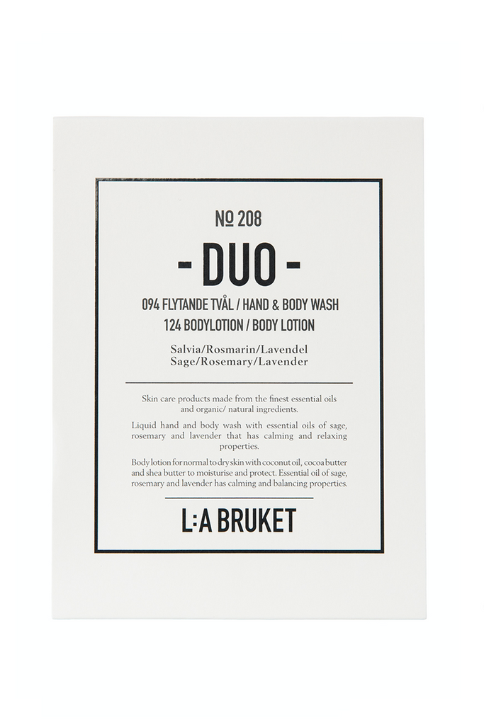 L:A BRUKET 208 Duo kit Hand & body wash / Body lotion