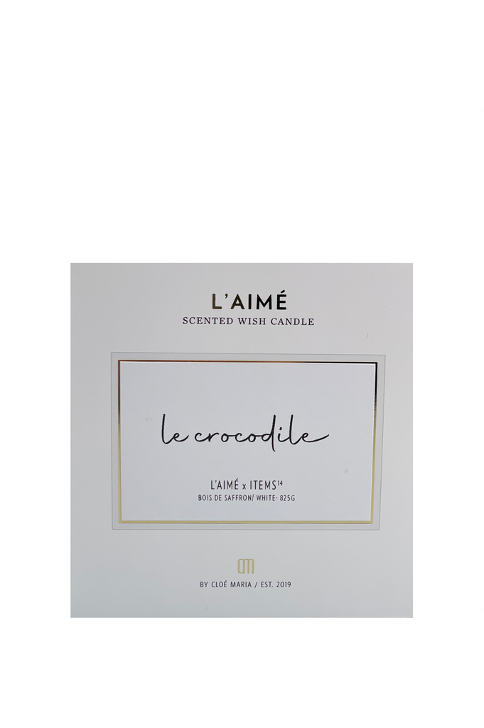 L'AIMÉ & ITEMS'14 Le Crocodile Bois de Saffron Scented Candle