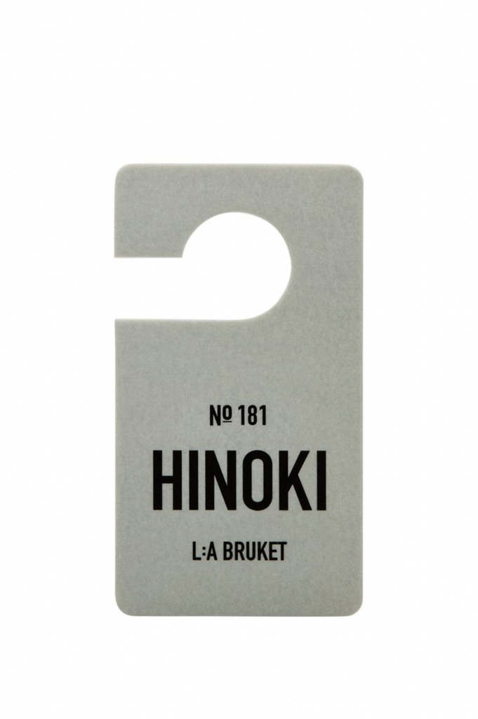 L:A BRUKET 181 Fragrance tag Hinoki