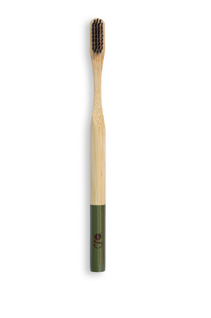 GRUMS Bamboo Toothbrush OLIVE
